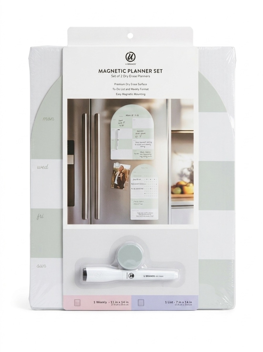 U Brands Magnetic Planner Set - Sage & White
